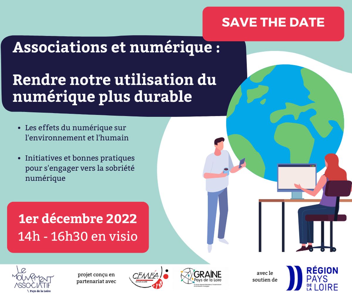 Invitation à la formation « Association et numérique : Rendre notre utilisation du numérique plus durable »