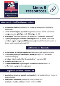 Première page des ressources sur les libertés associatives