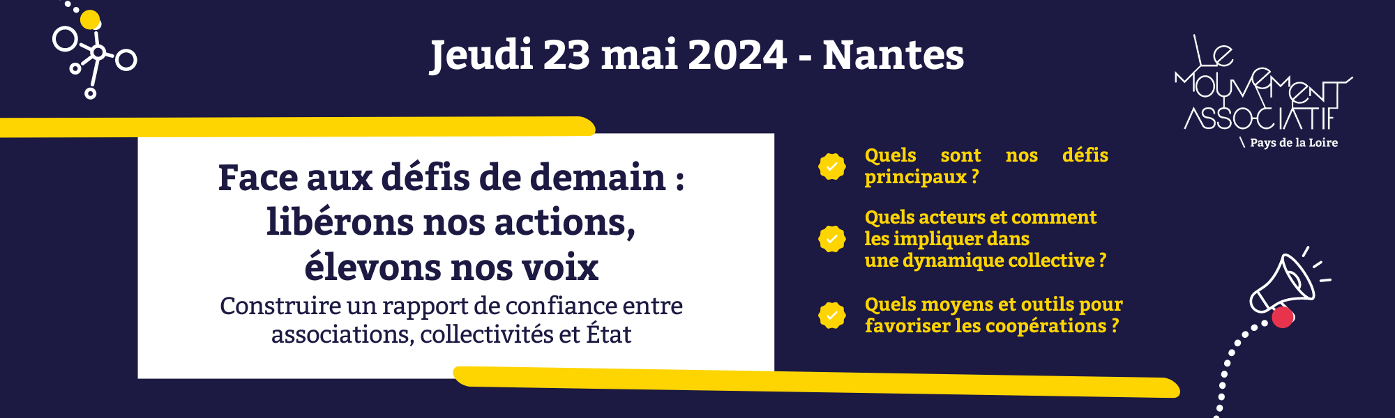 Invitation à la journée associative : « Face aux défis de demain : libérons nos actions, élevons nos voix »